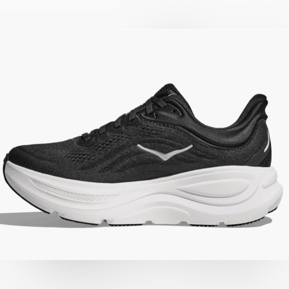 HOKA BONDI 9 Black And White Running Shoes Mens Size 9D (Standard Fit) Brand New - Picture 9 of 10